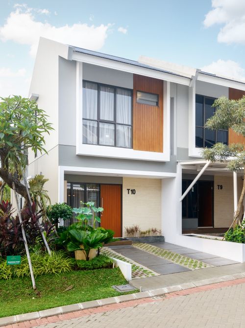 foto tampak rumah tipe Deaux perumahan Premier Estate 3