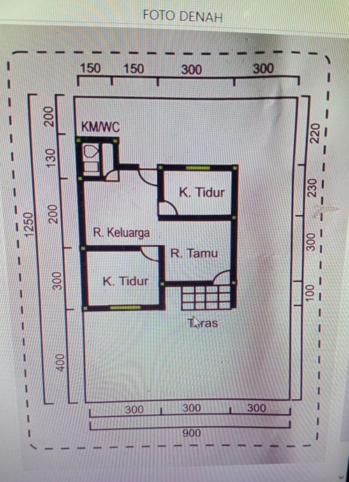 foto denah rumah tipe 36 perumahan GRIYA BELILAS PERMAI TAHAP III