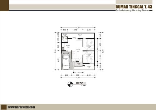 foto denah rumah tipe 43 perumahan BUKIT MUTIARA RESIDENCE