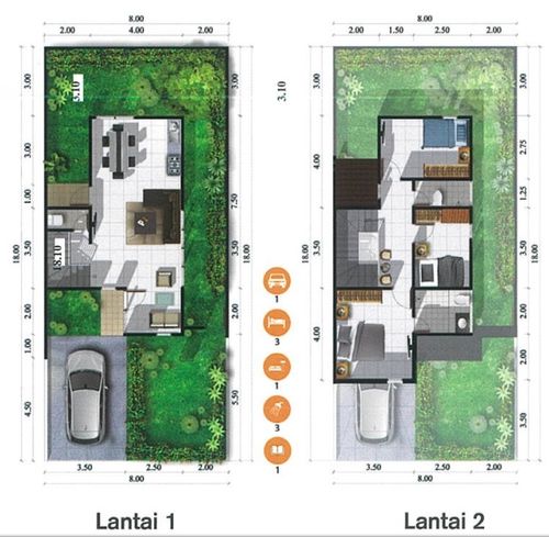foto denah rumah tipe 105 perumahan TAMAN SIMPRUK