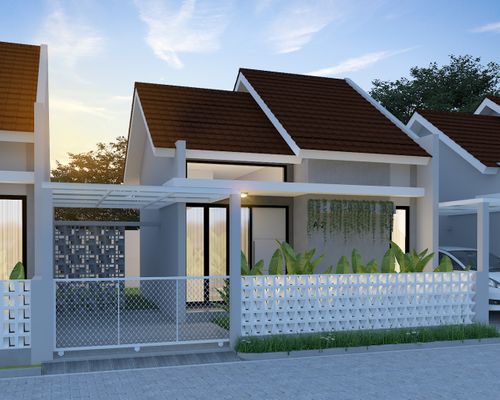 foto tampak rumah tipe 30 perumahan Griya Jelantik Mandiri