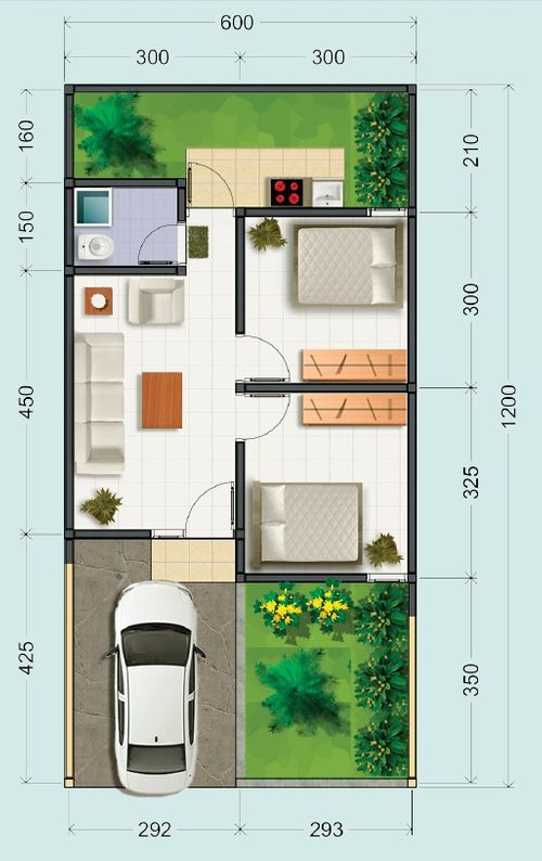 foto denah rumah tipe Bintaro perumahan Kotabaru Residence 3