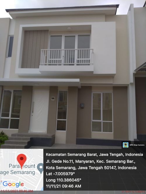 foto tampak rumah tipe POTALA @SEMARANG perumahan PARAMOUNT VILLAGE SEMARANG
