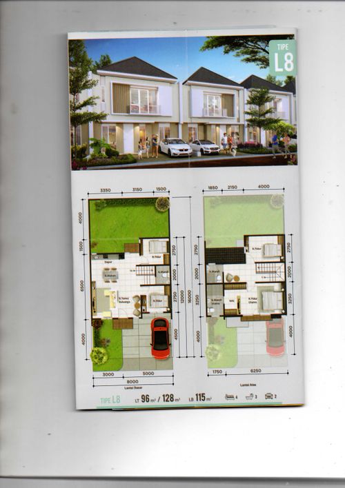 foto denah rumah tipe POTALA @SEMARANG perumahan PARAMOUNT VILLAGE SEMARANG