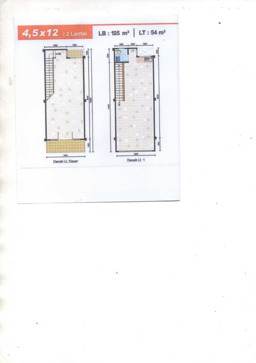 foto denah rumah tipe RUKO PARAMOUNT SQUARE perumahan PARAMOUNT VILLAGE SEMARANG