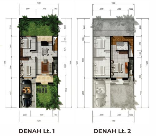 foto denah rumah tipe GRR 77/112 perumahan Bumi Rakata Asri