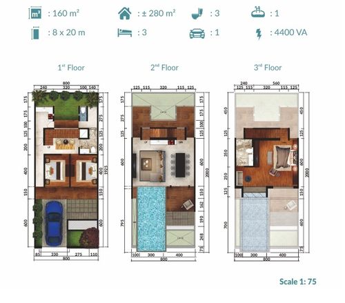 foto denah rumah tipe BAWIKA perumahan NUSA DUA BAYVIEW II