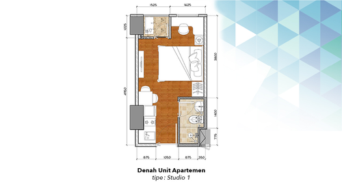 foto denah rumah tipe STD perumahan Apartemen Trans Park CIbubur