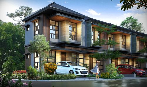 foto tampak rumah tipe Topaz Hook perumahan The Golden Stone - Cluster Diamond