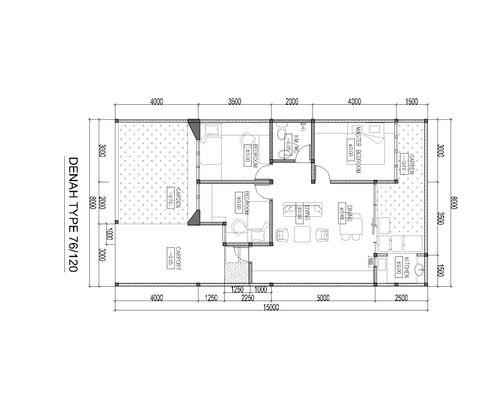 foto denah rumah tipe T. 76 / 120 perumahan Perum AUSTINVILLE Tahap II