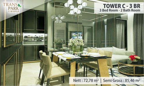 foto tampak rumah tipe 3BR perumahan Apartemen Trans Park CIbubur