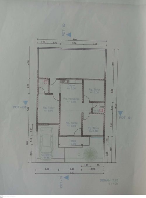 foto denah rumah tipe 70 perumahan FIRDAUS MANSION