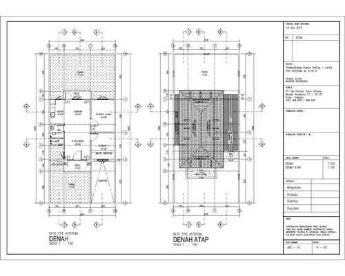 foto denah rumah tipe ASTERIUM perumahan Mandiri Residence