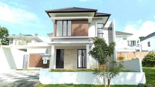 foto tampak rumah tipe AZALEA perumahan BSB city Graha Taman Bunga 1