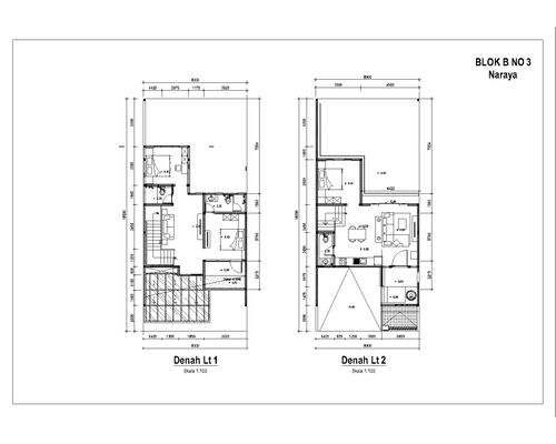 foto denah rumah tipe HIKARI perumahan BSB City Naraya 4