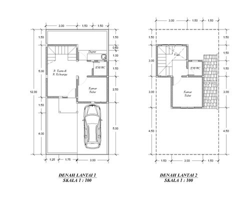 foto denah rumah tipe EDELWEIS perumahan pine wood cluster GRAND SEKAR ASRI