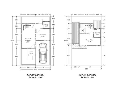 foto denah rumah tipe ASTER perumahan pine wood cluster GRAND SEKAR ASRI