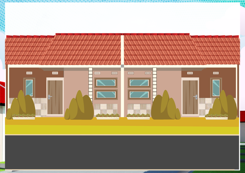 foto tampak rumah tipe 29M. perumahan Kepuren Residence 2 Ranjeng