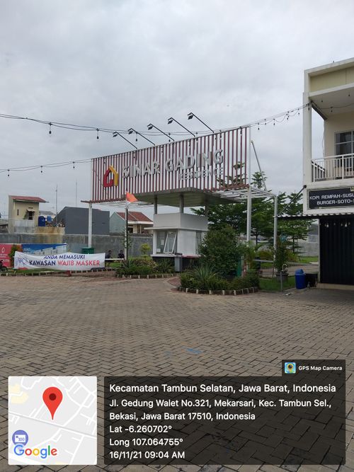 foto gerbang perumahan SINAR GADING RESIDENCE Blok A