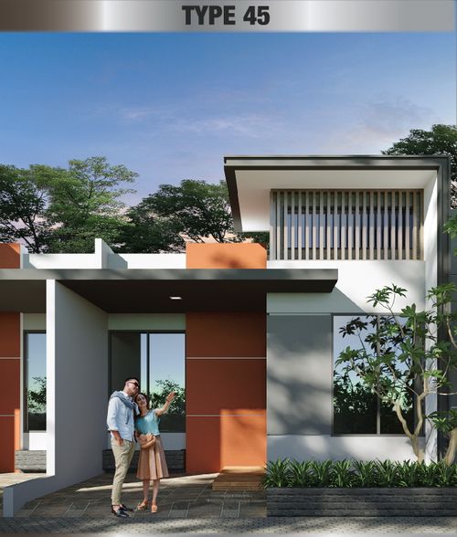 foto tampak rumah tipe 45 perumahan ROYAL RESIDENCE