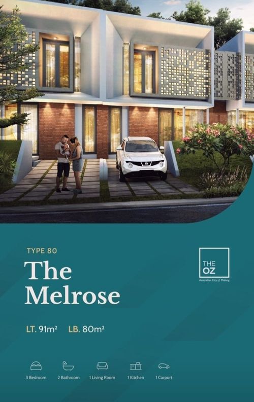 foto tampak rumah tipe Melrose perumahan Perumahan The OZ