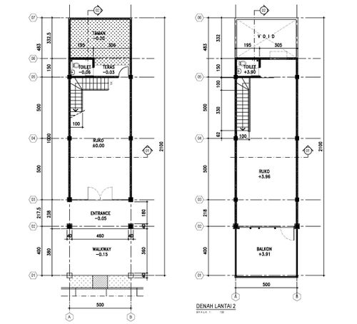 foto denah rumah tipe RUKO NORTH C perumahan CitraLand Driyorejo CBD