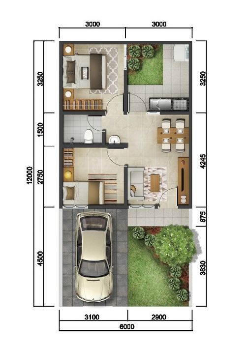foto denah rumah tipe STANDAR 41 perumahan U HOUSE BINTARO JAYA