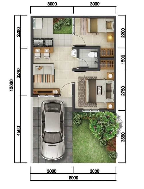 foto denah rumah tipe SUDUT 33 perumahan U HOUSE BINTARO JAYA