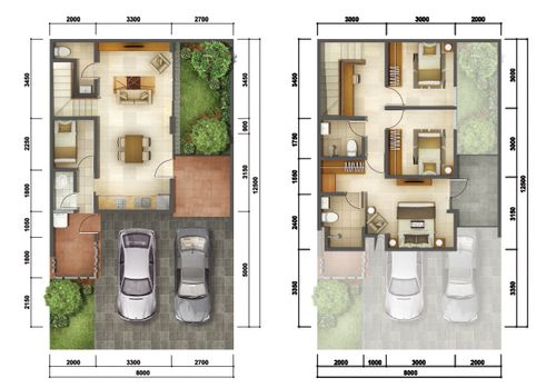 foto denah rumah tipe AVEZA perumahan DISCOVERY ALTEZZA BINTARO JAYA