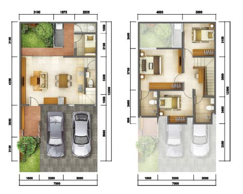 foto denah rumah tipe CADENZA perumahan DISCOVERY ALTEZZA BINTARO JAYA