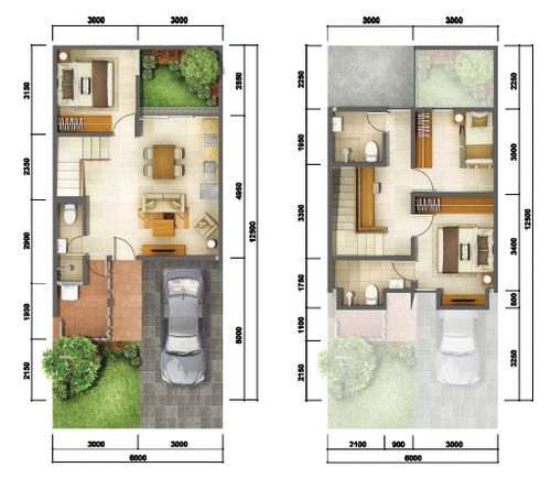 foto denah rumah tipe FORENZA B perumahan DISCOVERY ALTEZZA BINTARO JAYA