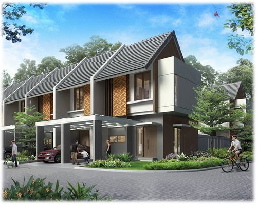 foto tampak rumah tipe IVY HOOK 736 perumahan CIMANGGIS GOLF ESTATE