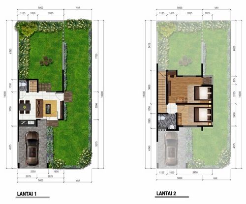 foto denah rumah tipe IVY HOOK 736 perumahan CIMANGGIS GOLF ESTATE