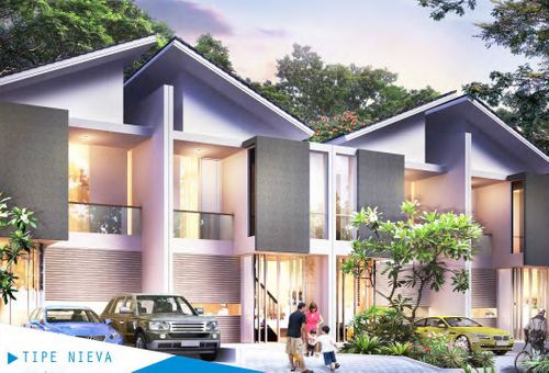 foto tampak rumah tipe NIEVA perumahan DISCOVERY ALUVIA BINTARO JAYA