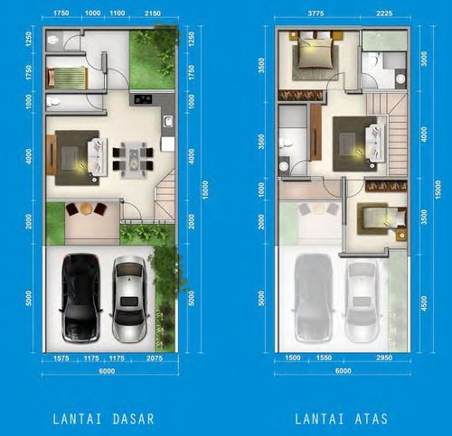 foto denah rumah tipe NIEVA perumahan DISCOVERY ALUVIA BINTARO JAYA