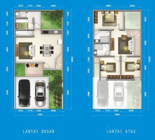 foto denah rumah tipe VIENTA perumahan DISCOVERY ALUVIA BINTARO JAYA