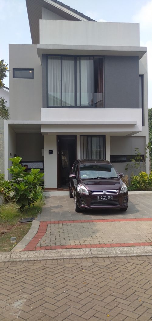 foto tampak rumah tipe VALEA 7 perumahan DISCOVERY ALUVIA BINTARO JAYA