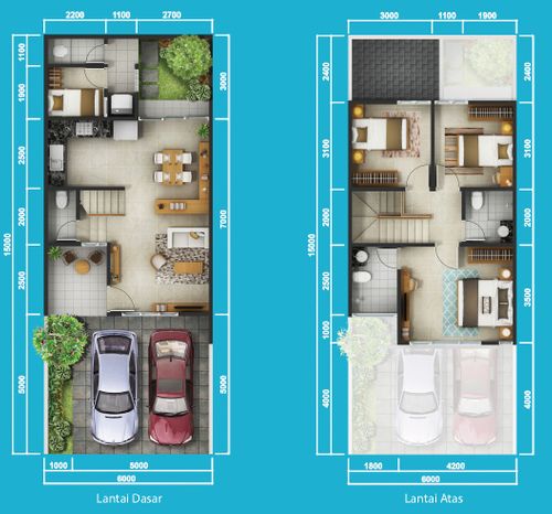 foto denah rumah tipe VALEA 6 perumahan DISCOVERY ALUVIA BINTARO JAYA