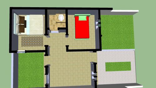 foto denah rumah tipe PESONA SAGA RESIDENCE95 perumahan Pesona saga residence