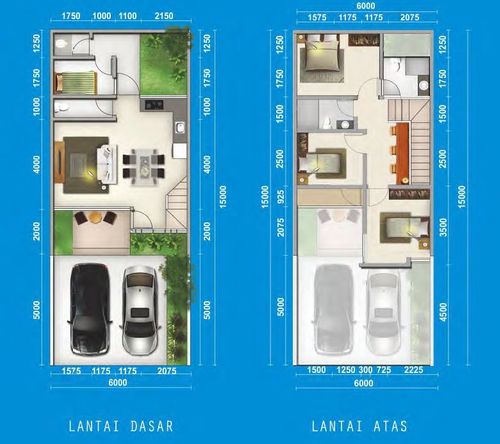 foto denah rumah tipe LUNA + perumahan DISCOVERY ALUVIA BINTARO JAYA