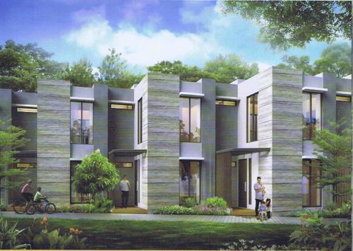 foto tampak rumah tipe FERNNA perumahan KEBAYORAN PIAZZA HARMONY 1