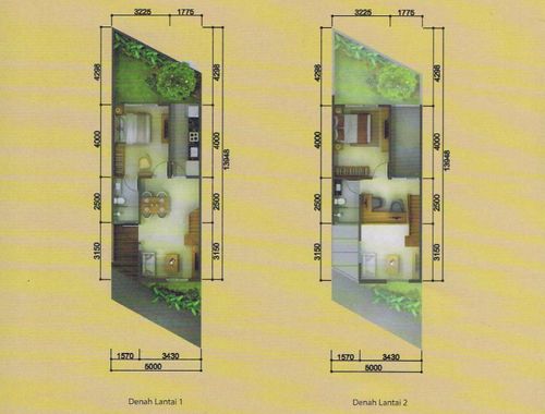foto denah rumah tipe FERNNA perumahan KEBAYORAN PIAZZA HARMONY 1