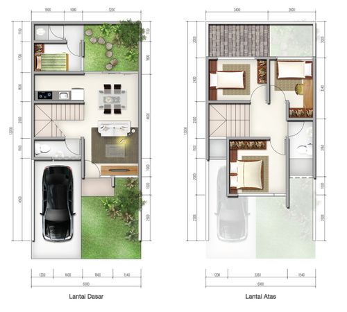 foto denah rumah tipe NEOU 6 perumahan KEBAYORAN PIAZZA HARMONY 1