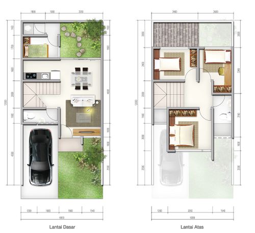 foto denah rumah tipe BRIX 6 perumahan KEBAYORAN PIAZZA HARMONY 1