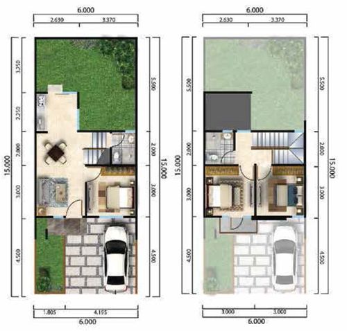 foto denah rumah tipe C-68/78 perumahan CITRAGRAND CIBUBUR CBD/ CITRAGRAND 2 ( CLUSTER CALATHEA)