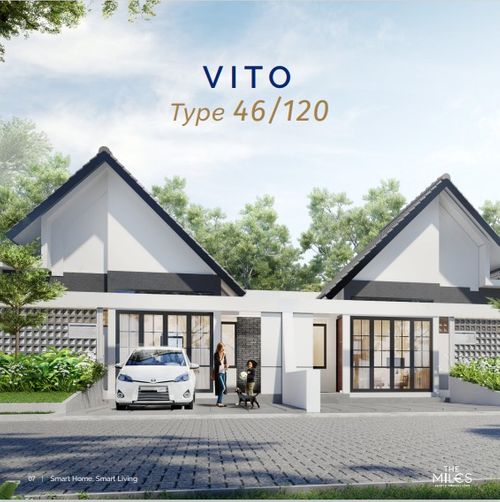 foto tampak rumah tipe VITO perumahan BSB City THE MILES
