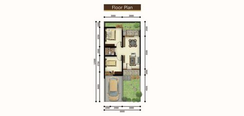 foto denah rumah tipe NB5-0035 perumahan SERPONG NATURA CITY