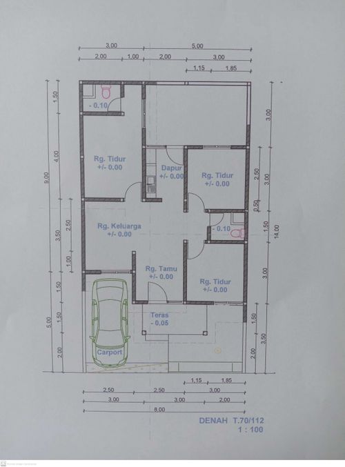 foto denah rumah tipe 70 B perumahan FIRDAUS MANSION