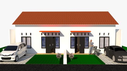 foto tampak rumah tipe 36/84 perumahan Permata Adiputra