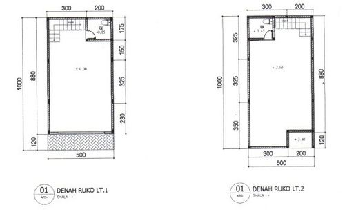foto denah rumah tipe Ruko perumahan Spring Garden Recidence